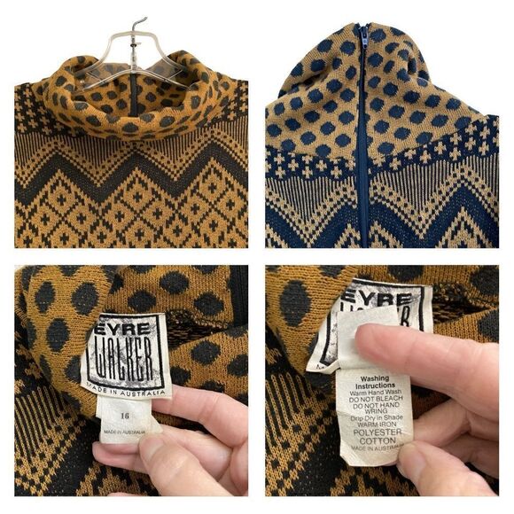 Vintage EYRE Walker Boho tassel sweater set Size M* READ - Picture 9 of 16